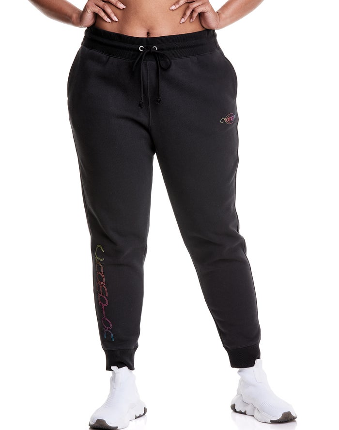 Champion Dame Joggingbukser Sort - Plus Reverse Weave - Danmark QHK-682309